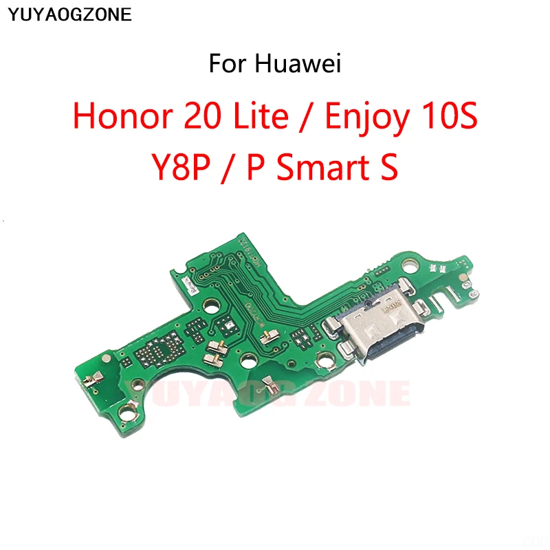 

10 шт. для Huawei Honor 20 Lite / Enjoy 10S / Y8P / P Smart S USB зарядная док-станция разъем зарядная плата гибкий кабель