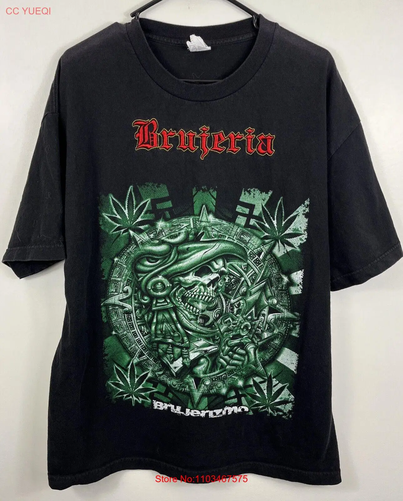 Винтажная Футболка Brujeria Band футболка Brujerizmo Death с металлической каркасом Napalm XL Y2ks