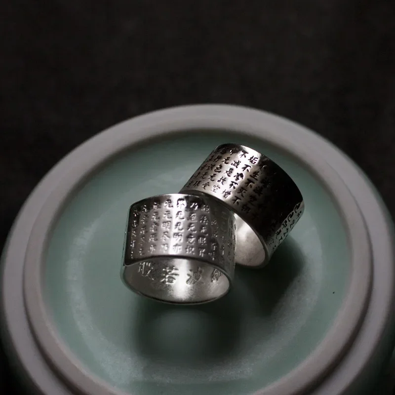 Lucky Lotus Flower Charms Ring Women Men Amulet Protection Wealth Open Regulowany pierścień Buddyjska biżuteria Akcesoria Prezent