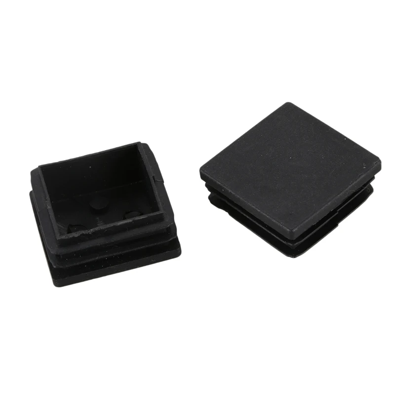 

200 Pcs Plastic Square Blanking End Cap Tubing Tube Inserts 38Mm X 38Mm