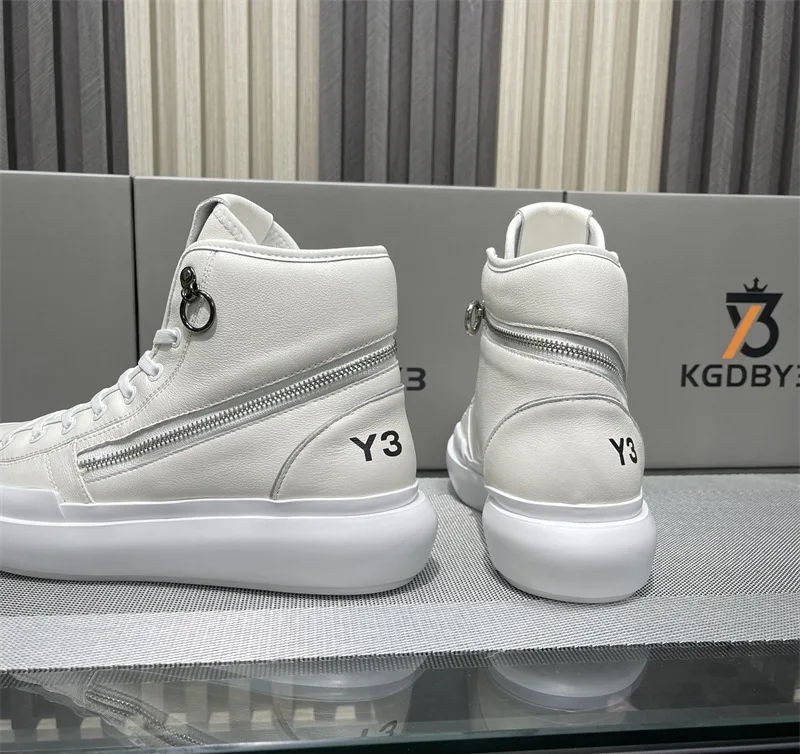 KGDB Y3 Sneaker Men Thick Soled Jogging Shoes Women's Sports Shoes Leather lace-up Running Shoes Sneaker for Men