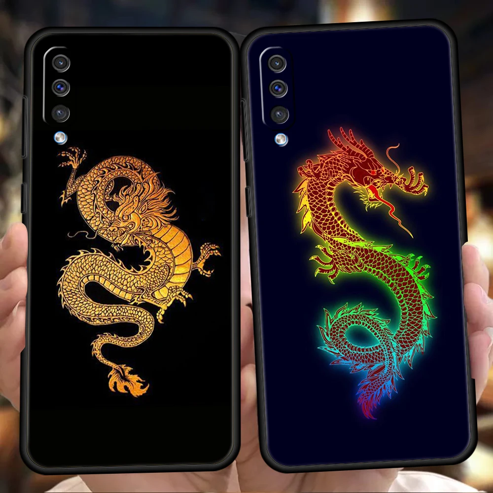 

Cartoon Dragon Phone Cover Case For Samsung Galaxy A12 A02 A03 A03S A52 A70 A50 A20 A10 A10S A40 4G Luxury Silicone Shell Coque