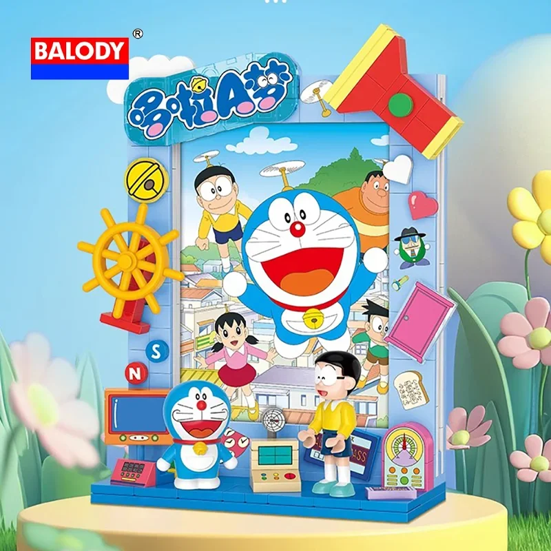 BALODY Kawaii Crayon Shin-chan Doraemon фоторамка оригинальность DIY строительные блоки магнит на