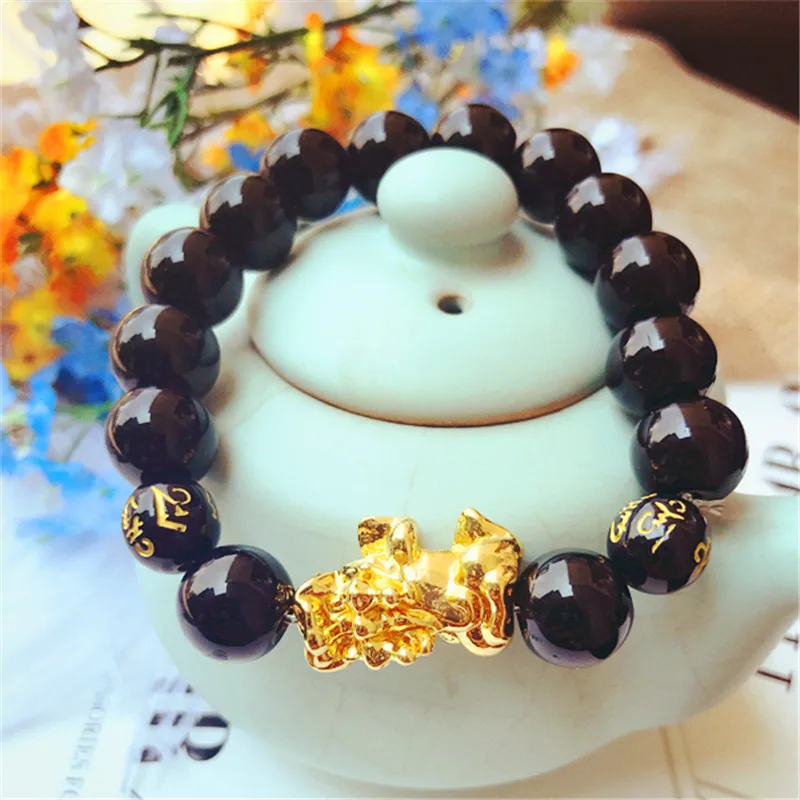 Обсидиановый браслет тактильные браслеты парные модели мужских браслетов для