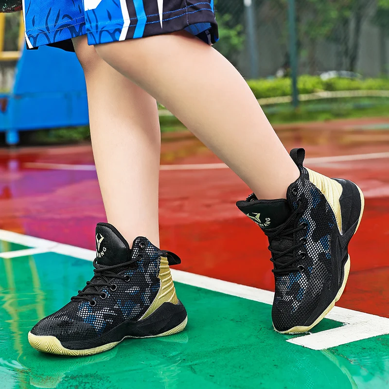 2022 New Kids Basketball Shoes Casual Kids Sneakers Leather Sport Fashion Boy All Seasons Children Sneakers for Boys Brand