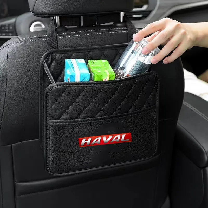 

Leather Car Seat Back Storage Bag Car Garbage Storage Box For Haval F7 H6 F7x H2 H3 H5 H7 H8 H9 M4 Car Accessory