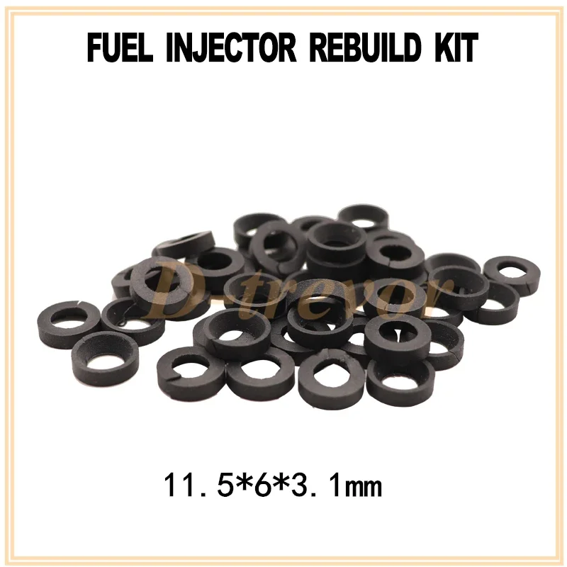 100 шт. ремонтный комплект пластиковых прокладок шайбы топливной форсунки 11 5*3 1 мм