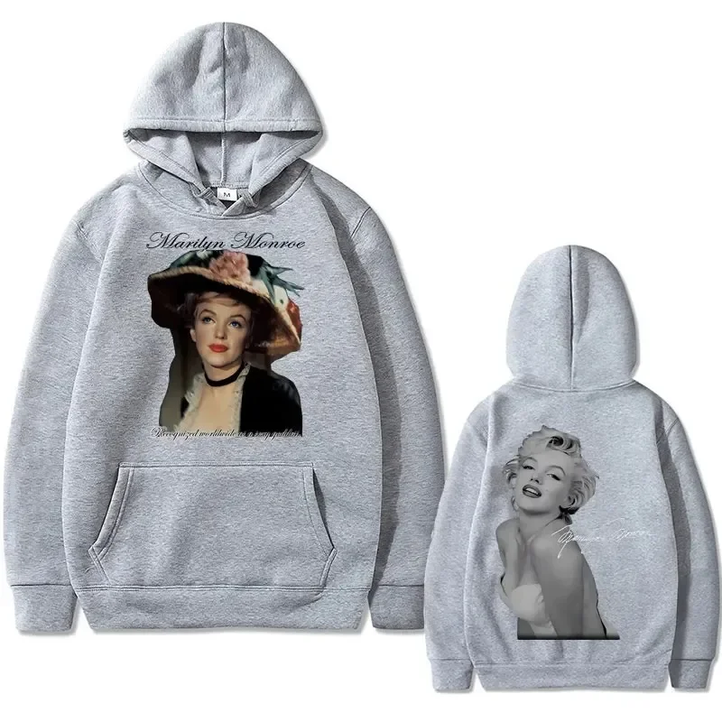 Винтажная Толстовка Унисекс С Принтом Мэрилин Монро Большая Футболка В Стиле