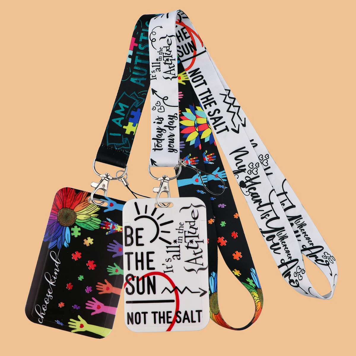 

Autism Lanyard Card Holder Neck Strap for Key ID Card Phone Charm Straps Badge Holder DIY Hanging Rope Doctor Nurse Accessories