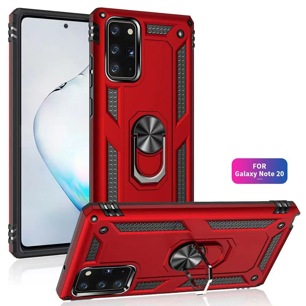 

Luxury Armor Magnet Metal Ring Case For Xiaomi Redmi Note 7A 8T K30 Pro Shockproof Back Cover For MI 10 Pro Silicone Bumper Case