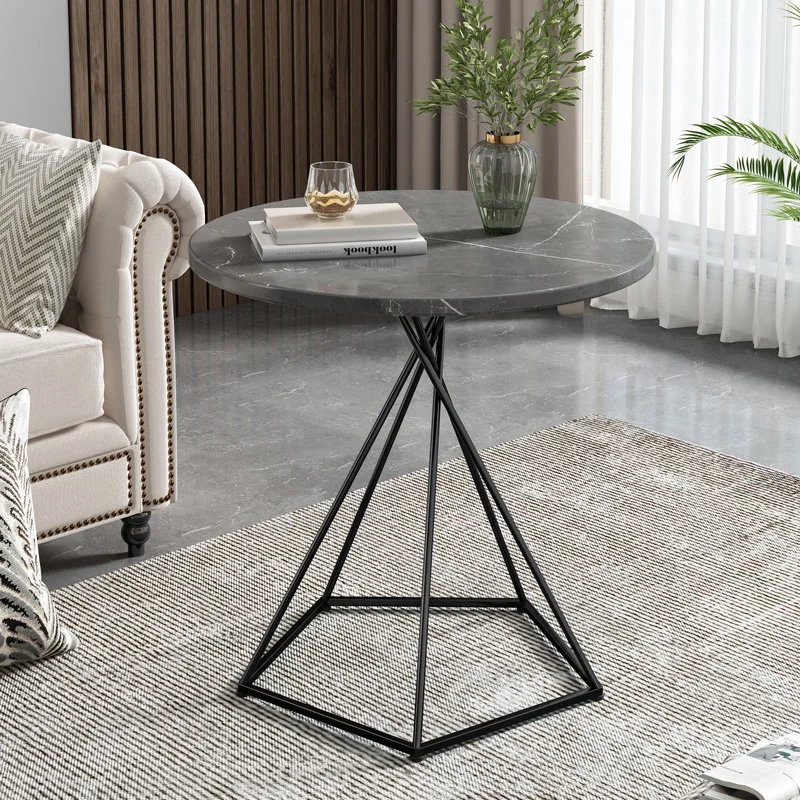 

Садовый круглый журнальный столик, прикроватный столик для спальни, современный скандинавский боковой столик, обеденный стол, столовая пос...