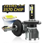 Светодиодсветодиодный фары roadsun H7 Led Canbus HB3 HB4 H11 H4, светодиодные фары 3570 лм, 9012 диодные лампы с чипом для автомобильных противотуманных фар 6000 H8 H1 8000K 12 В