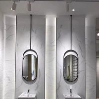hanging rod oval mirror bathroom ceiling hanging toilet shower mirror large cosmetic espelho para banheiro home decoration eb5bm