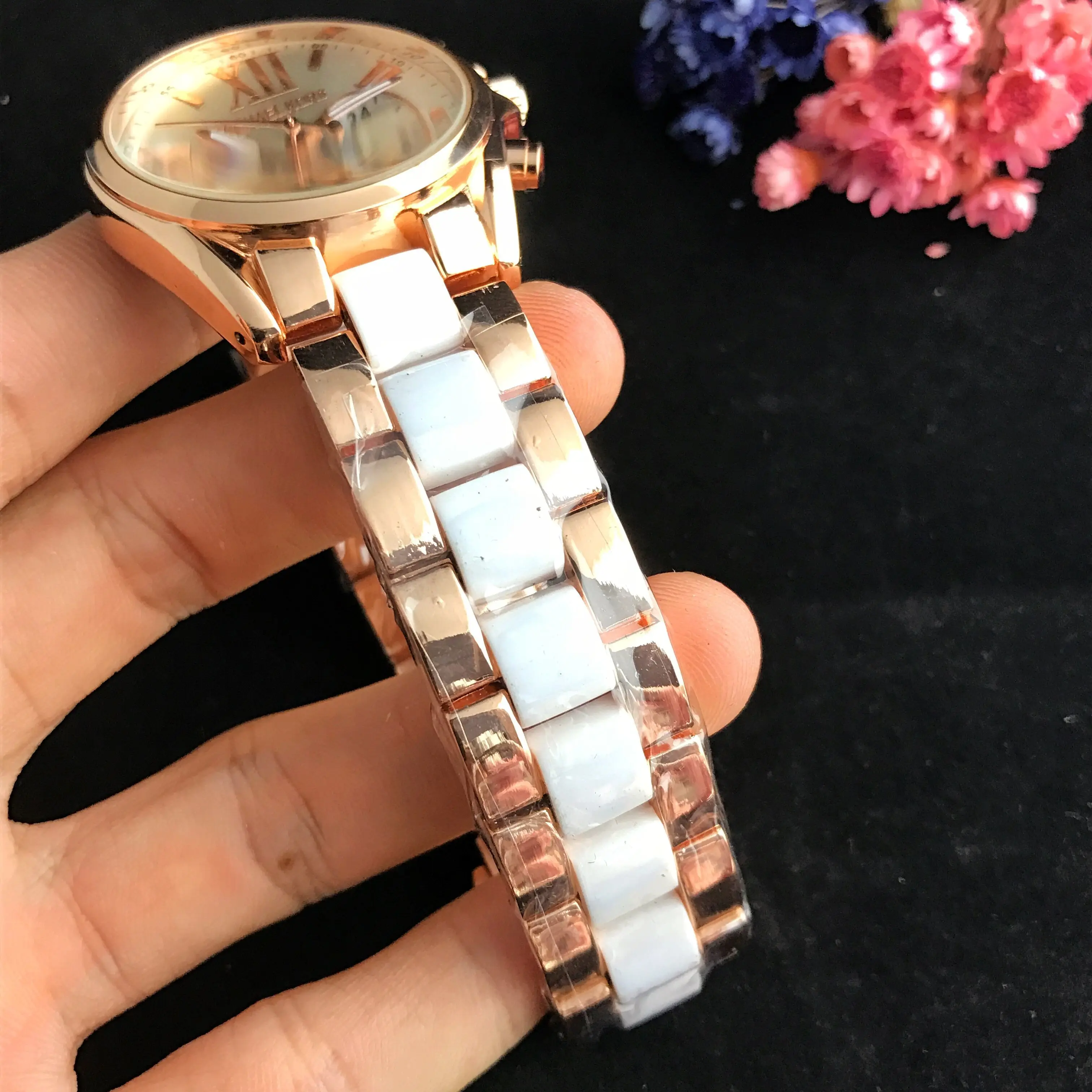 Фото Женские модные часы Michael Kors, кварцевые часы в деловом стиле из сплава, роскошный дизайн, многофункциональный хронограф, элегантный подарок для женщин №5