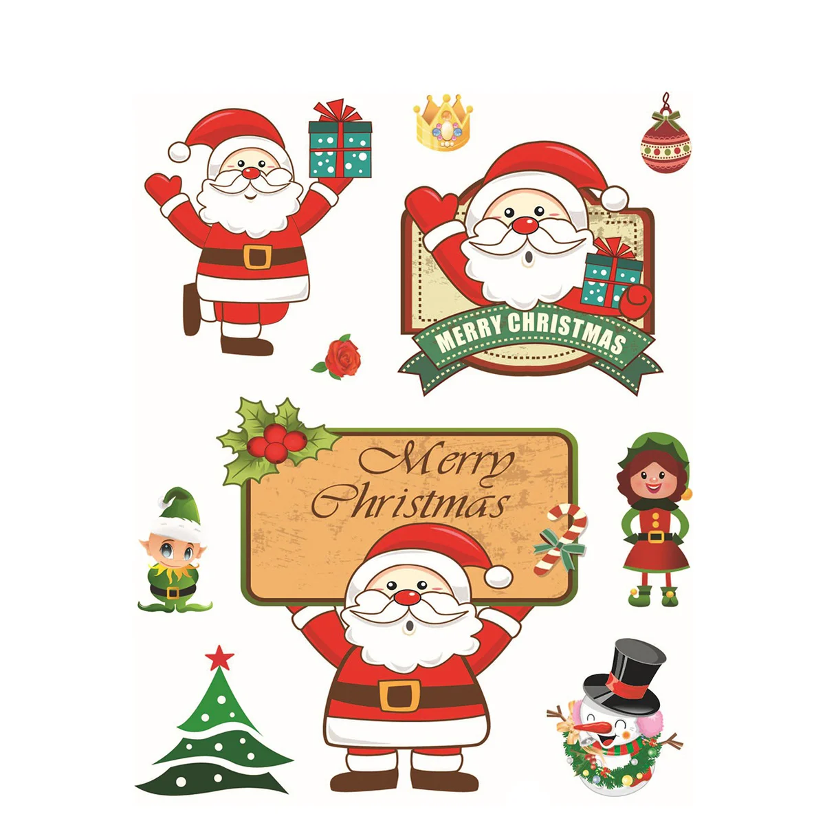 

10 Pcs Pegatinas De Para Wall Stickers Glass Sticker Window Decals Christmas Wall Decals
