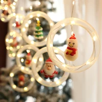 christmas led curtain light christma santa claus elk decorations for home tree xmas decorations natale gift new year usb