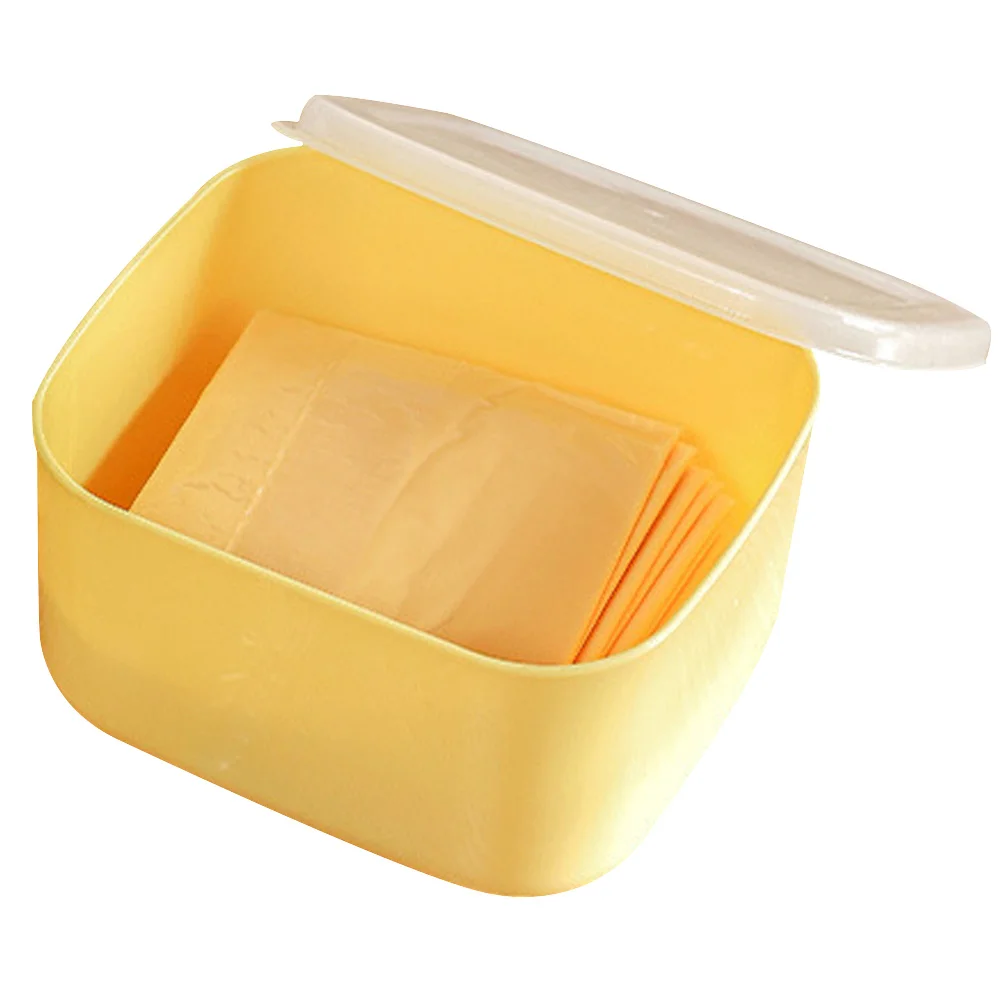 

Cheese Slice Holder Organizer Lid Fridge Cheese Holder Container Lid Cheese Crisper Cream Butter Storage Box Bacon Keeper