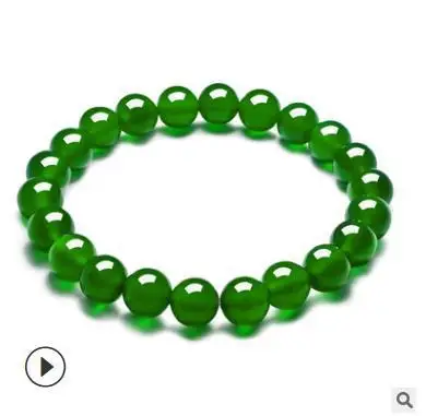 

Natural Green Jade Bracelet Healing Bangle Men Women Fine Jewelry Genuine Emerald Jadeite Myanmar Jades 108 Bead Mala Bracelets