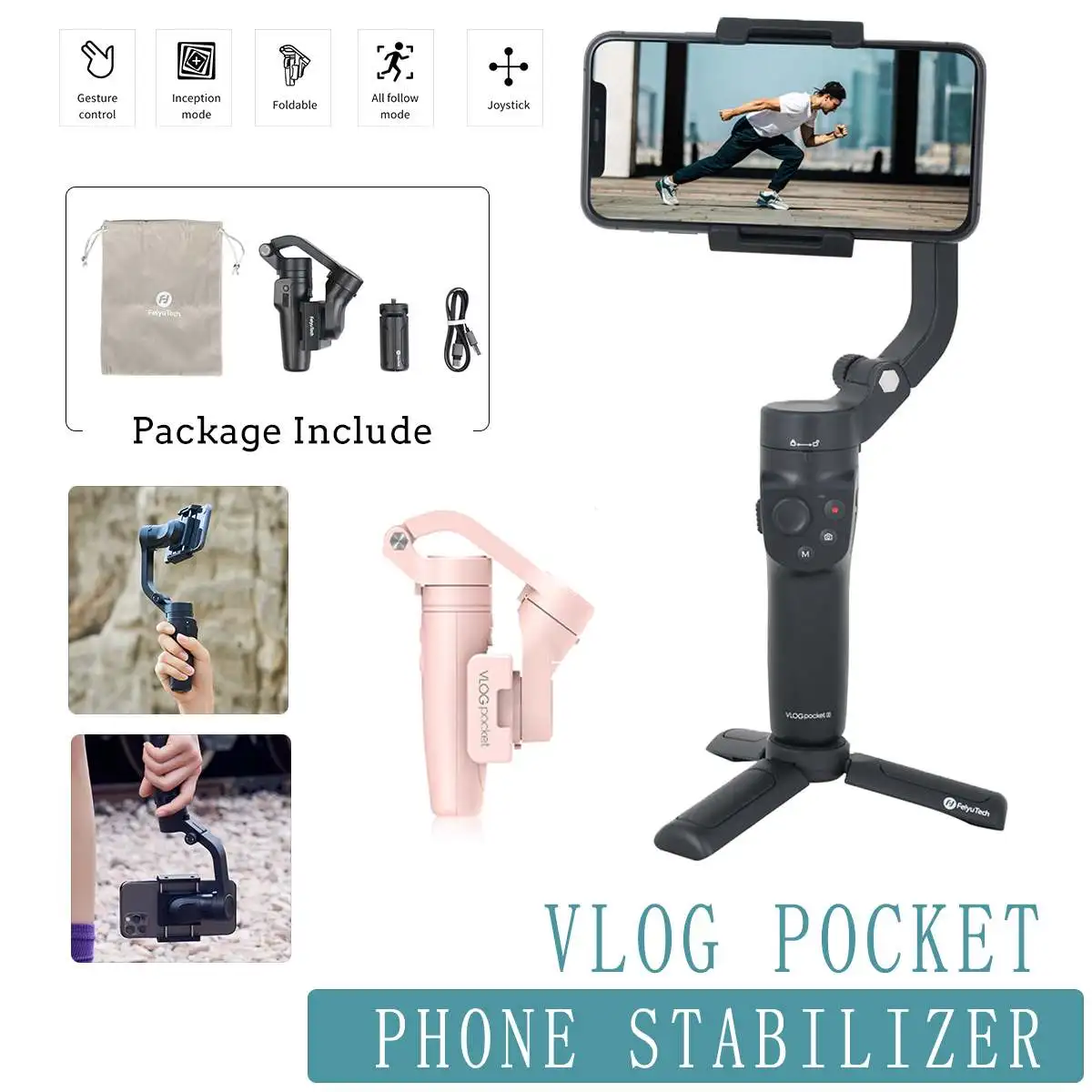 

Ручной Стабилизатор для смартфона FeiyuTech Vlog Pocket 2