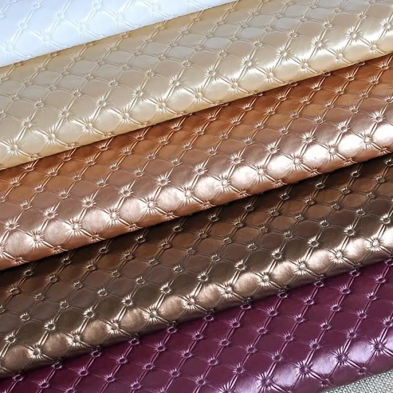 1 Meter Pvc Faux Leather Fabric Eco Synthetic Leatherette Upholstery Sofa Hotel Furniture Material Tissu Telas Tessuto