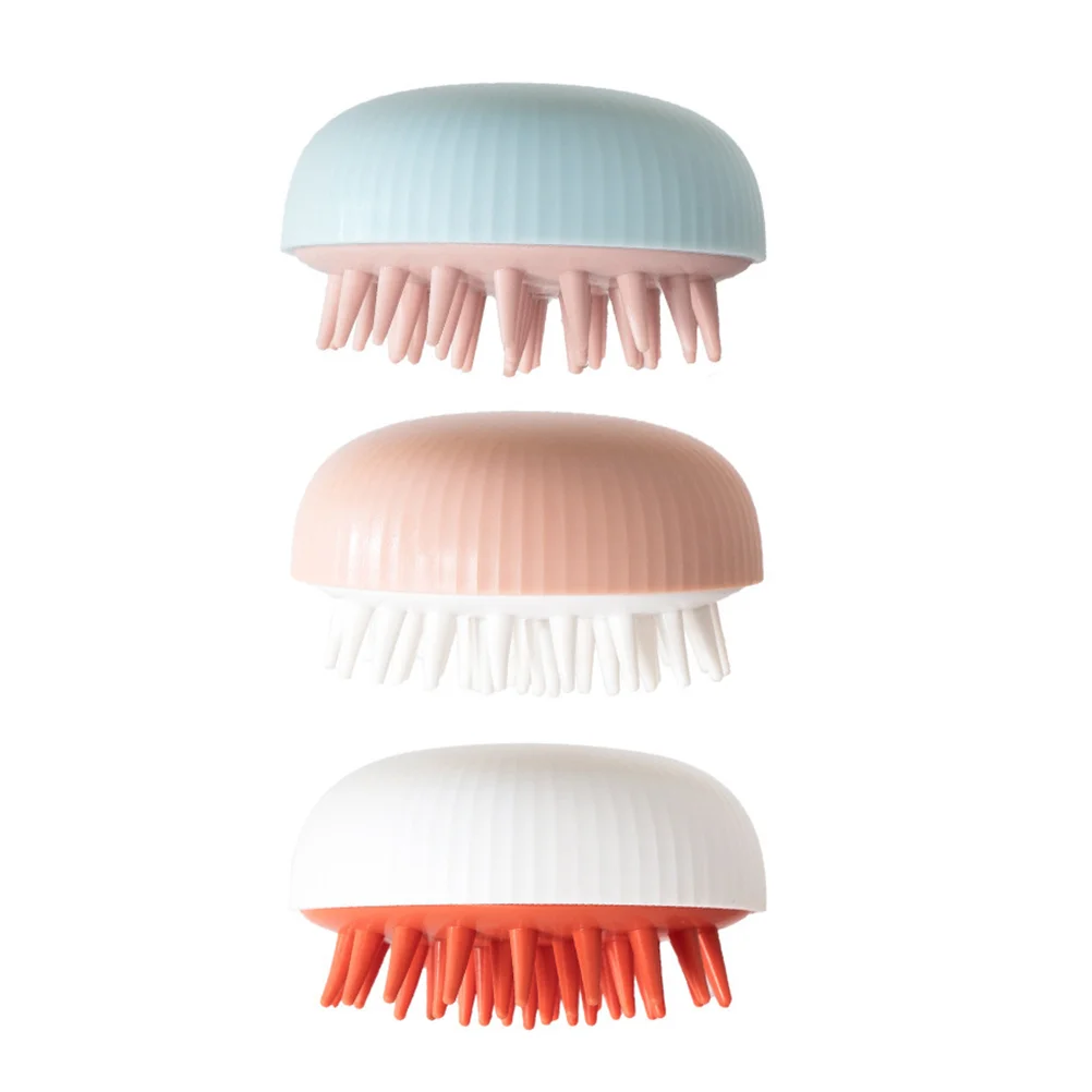 

Brush Comb Hair Scalpmassage Head Shampoo Scrubber Shower Body Silicone Washing Pocket Bath Cleaning Portable Handheldcurly Dual