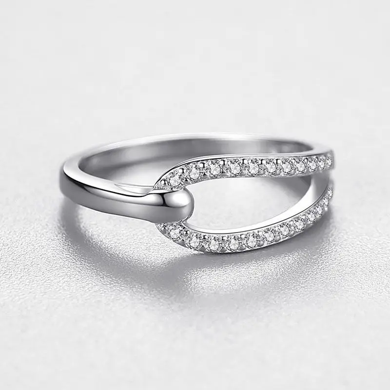 

CYJ Shining European AAA CZ Stackable Band 100% S925 Sterling Silver Ring For Women Birthday Party Wedding Exquisite Jewelry