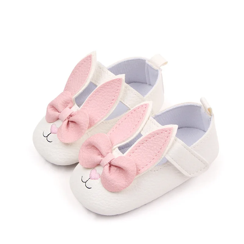 

Baby Shoes Princess Cartoon Rabbit PU Fashion Sneakers Infant Soft sole Anti Slip First Walkers 0-1 year old baby Girls Shoes