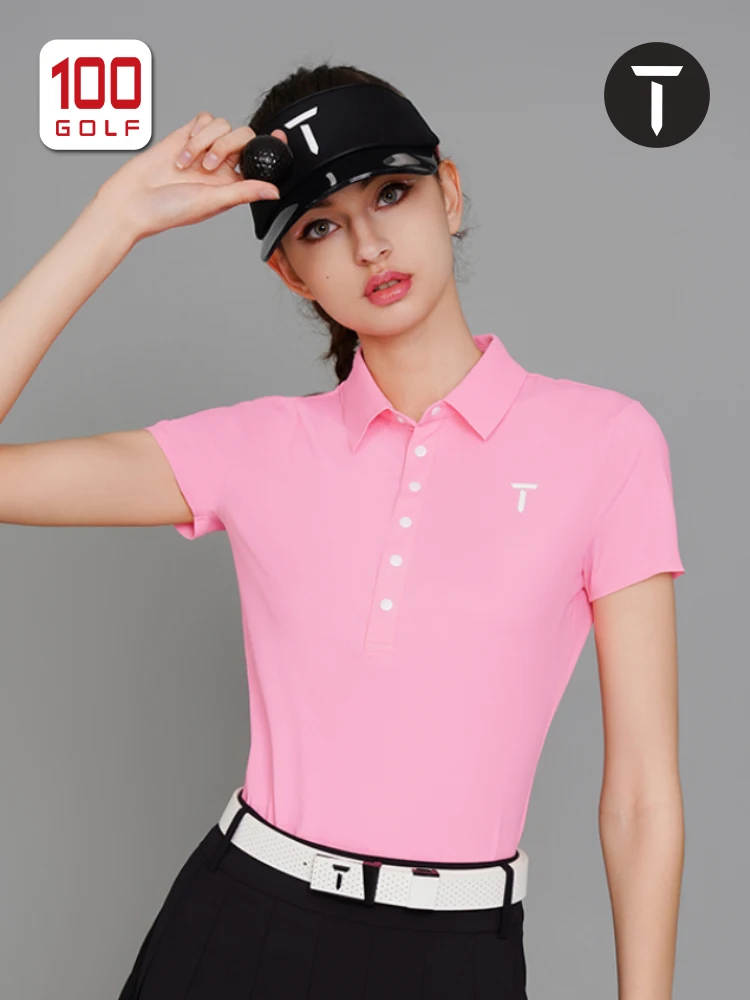 

Golf Women's Short Sleeve T-shirt 23 Summer Light Stretch Sport Polo Shirt