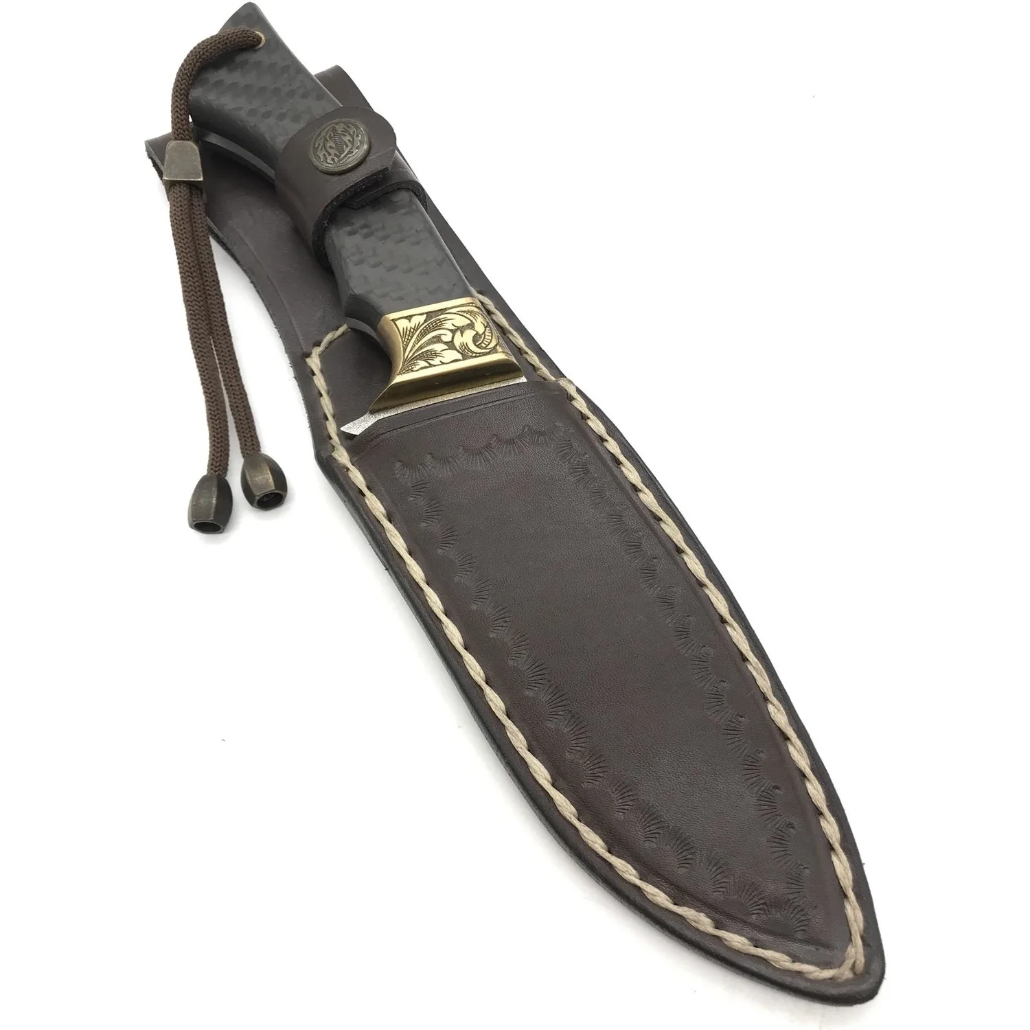 

Handmade N690 Engraving Embroidered Nature Knife TK11