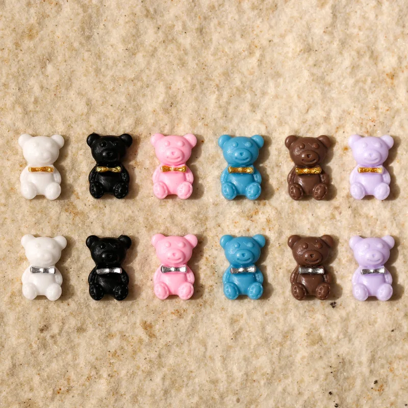 

Золотые галстуки-бабочки с маленьким медведем, 50 шт./упаковка