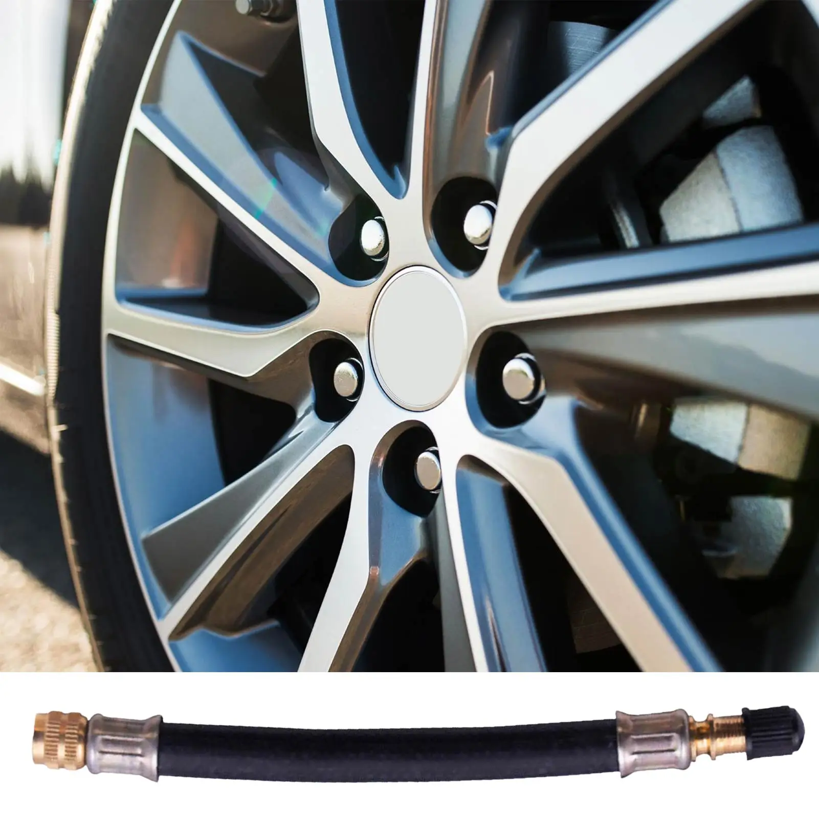 

Tire Valve Extension Flexible Valve Stem Extenders With Brass Rubber Tire Valve Extension Adaptor Fit For Cars Truck Motorcycle