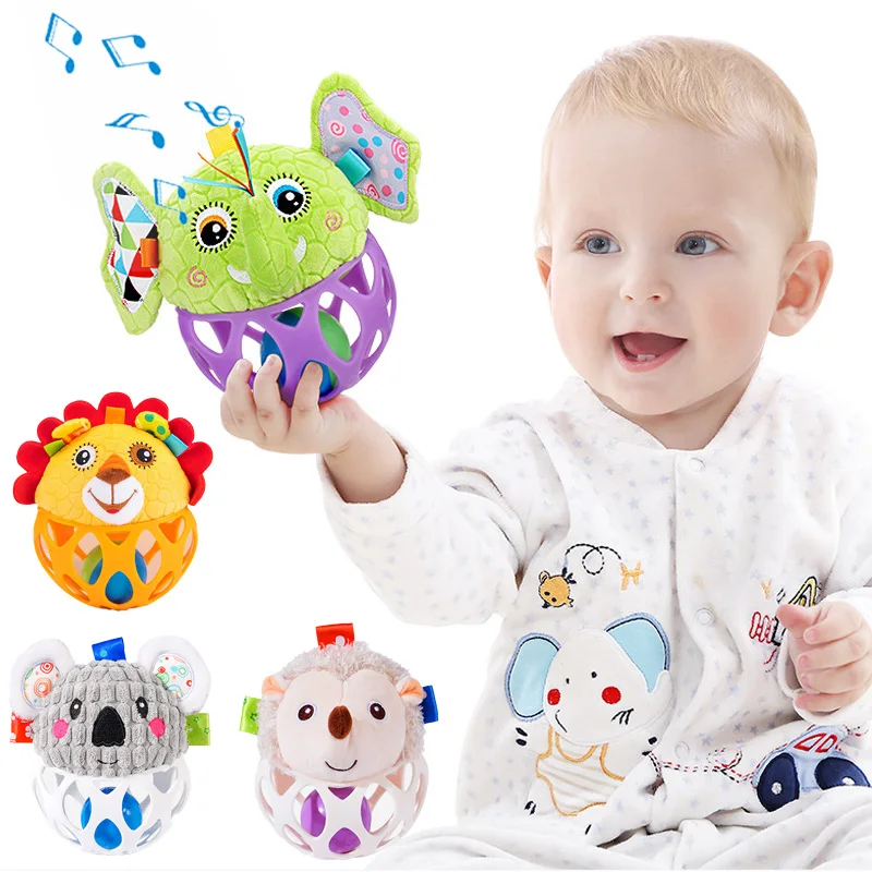 

Newborn Baby Rattle Toys Soft Plush Animals Toy Infant Sensory Rattle Ball Toddler Early Educational Toy Gifts for 0-12 Months