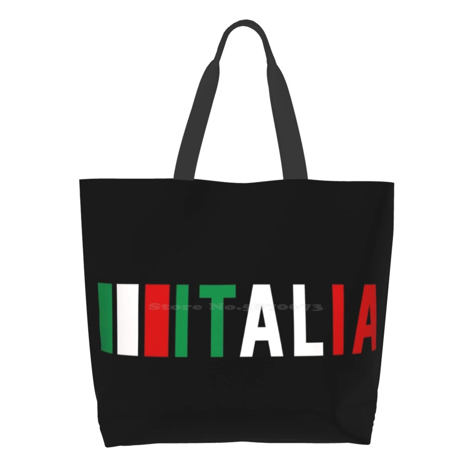 

Italia Green White Red Shopping Bags Fashion Casual Pacakge Hand Bag Italy Italian Flag Stripes Racing Motor Sports Sport