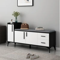 modern entrance shoe cabinet bench black design simple organizer shoe rack white spaace saaving sapateira furniture living room