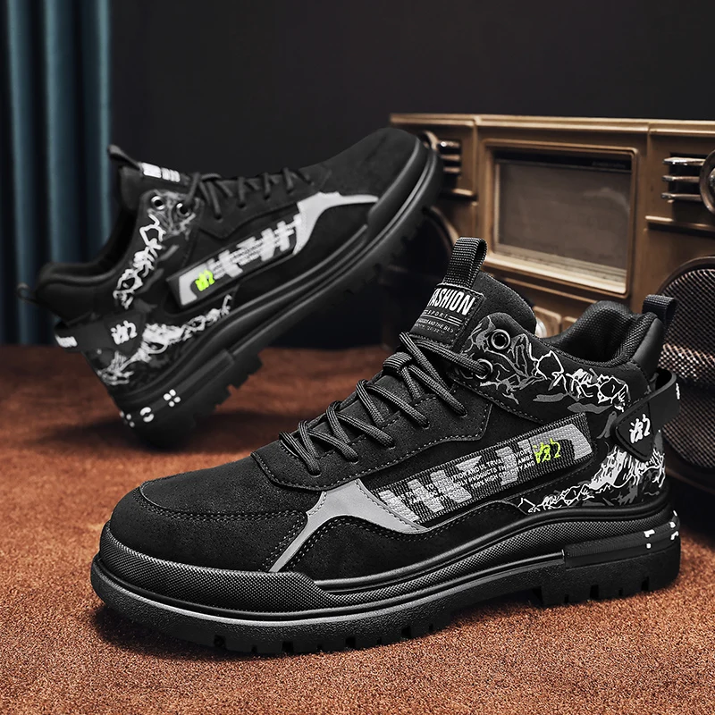 

Мужские ботинки PARZIVAL, осенне-зимние модные повседневные ботинки мартинсы, Мужская удобная обувь, мужские ботинки, новая классическая мужская обувь