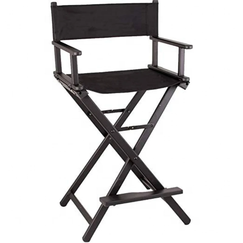 Black Frame With Black Canvas, Counter Height-aluminum/solid