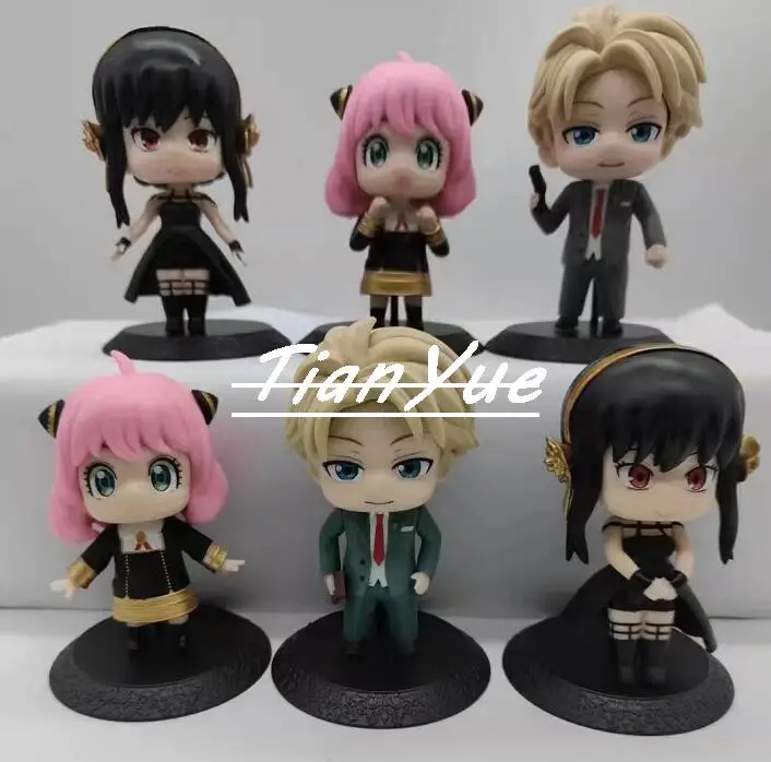 

Аниме СПАЙДЕР ×семья история 6 шт./компл. Милая версия Фигурное украшение для куклы 10 см