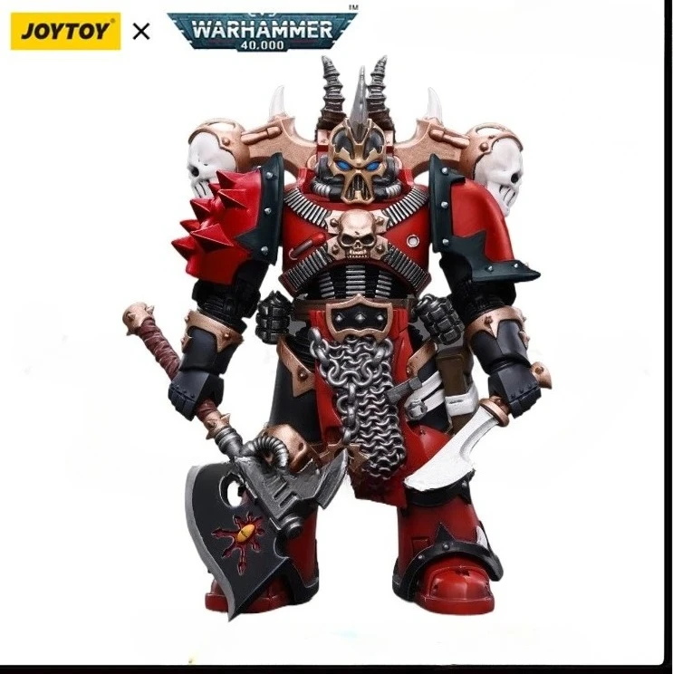 Фото 【В наличии】Оригинальная фигурка JOYTOY WARHAMMER 40K Chaos Space MarinesRed Corsairs Exalted Championship Gator The Blade 1/18 №1