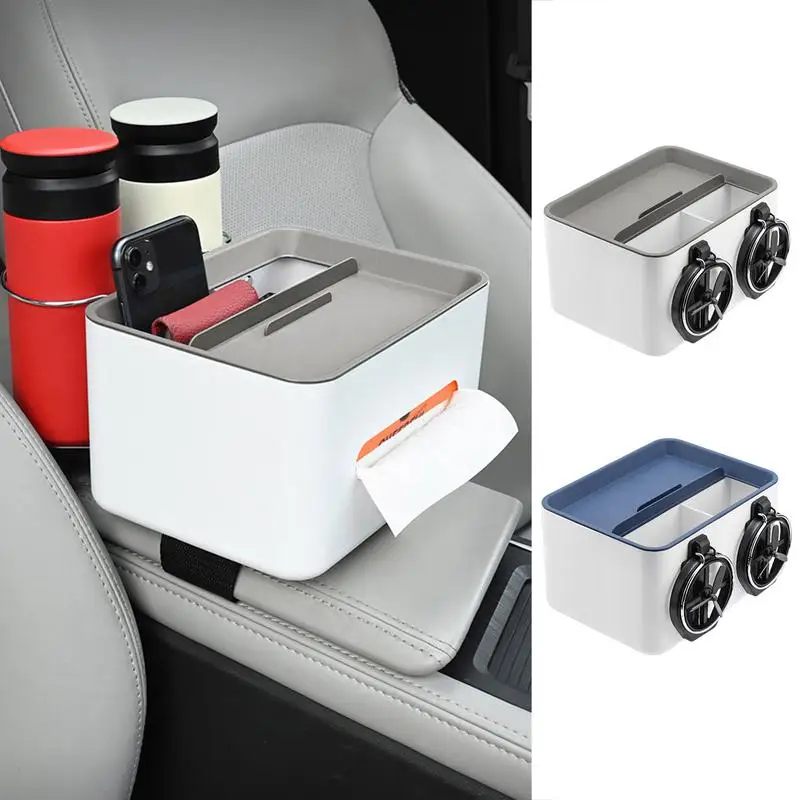 

Cup Holder Expander For Car 3 In 1 Car Cup Holder And Organizer Tissue Box Cover All Purpose Cup Holder And Organizer For Tissue