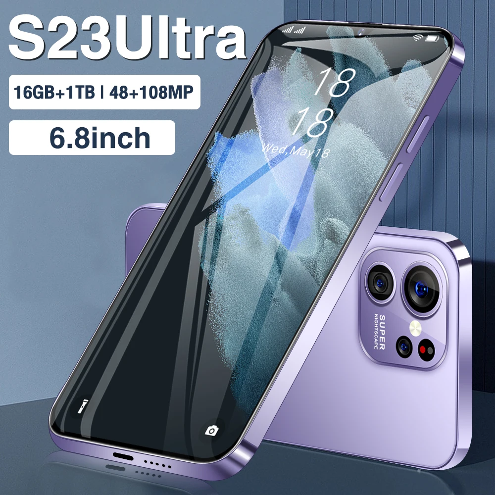 

Смартфон S23 Ultra, 6,8 дюйма, 16 + 1 ТБ, 4G, 7800 мАч
