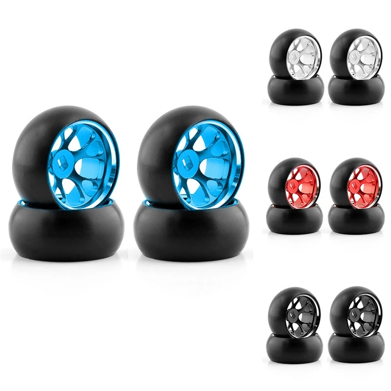 

Шины из жесткого пластика для дрифта, металлический обод колеса для Wltoys 284131 K969 K989 Kyosho Mini-Z 1/28, детали для радиоуправляемых автомобилей