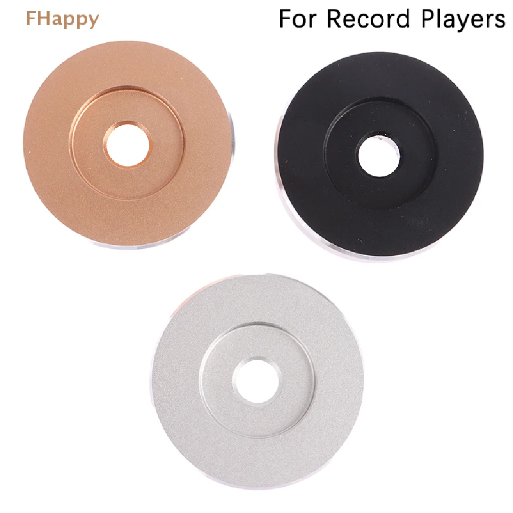 45 RPM Turntable Adapter Aluminum Silver Black 7 inch EP Record Turntable Phonograph Vinyl Technics Center Adapter