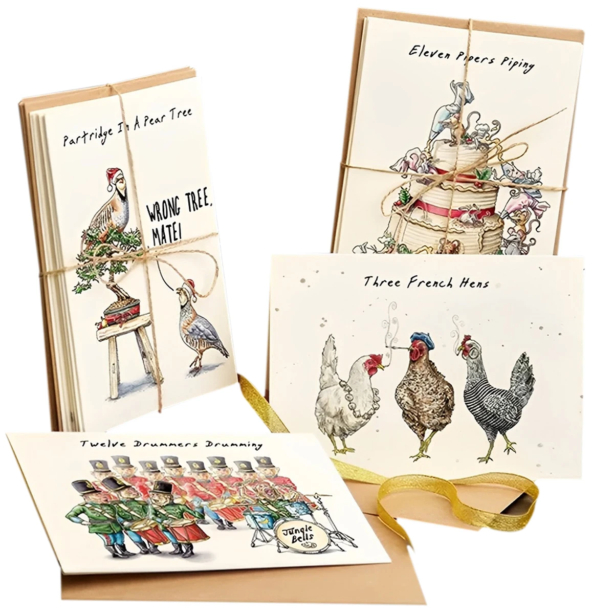 

12 шт., Набор рождественских поздравительных открыток, карточки с обратным отсчетом на 12 дней, Необычные забавные рождественские открытки, к...