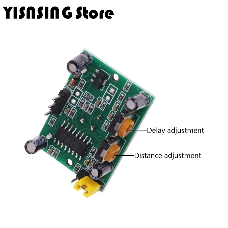 SR501 модуль детектора датчика движения регулируемый ИК-пироэлектрический