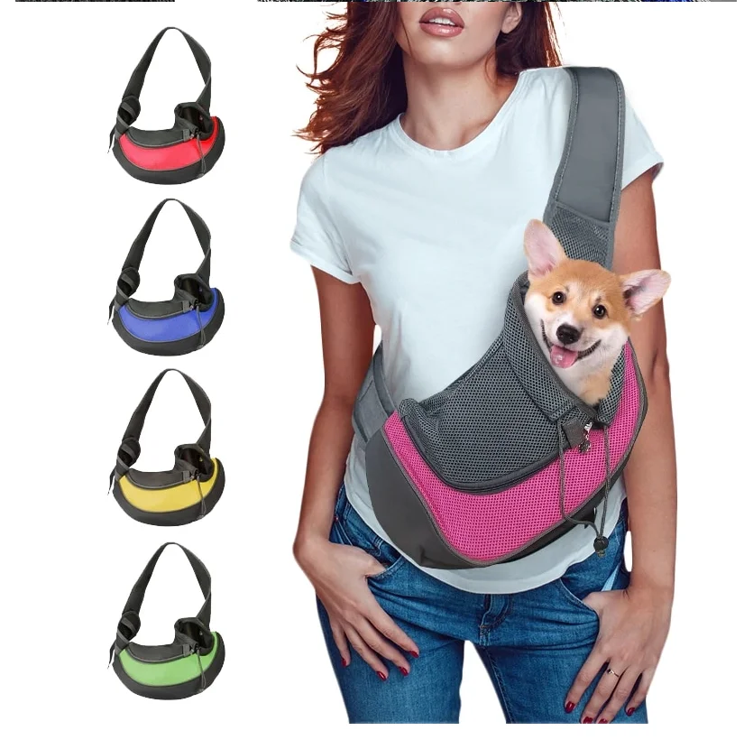

Pet Puppy Carrier S/L Outdoor Travel Dog Carrier Shoulder Bag Mesh Oxford Single Comfortable Sling Handbag Tote Bag Accessories