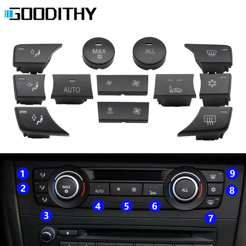 Передняя Кнопка громкости вентиляционного отверстия кондиционера, максимальный Поворотный колпачок для BMW 1, 3, X1, X3, E81, E82, E87, E88, E90, E91, E92, E93, E84, F25