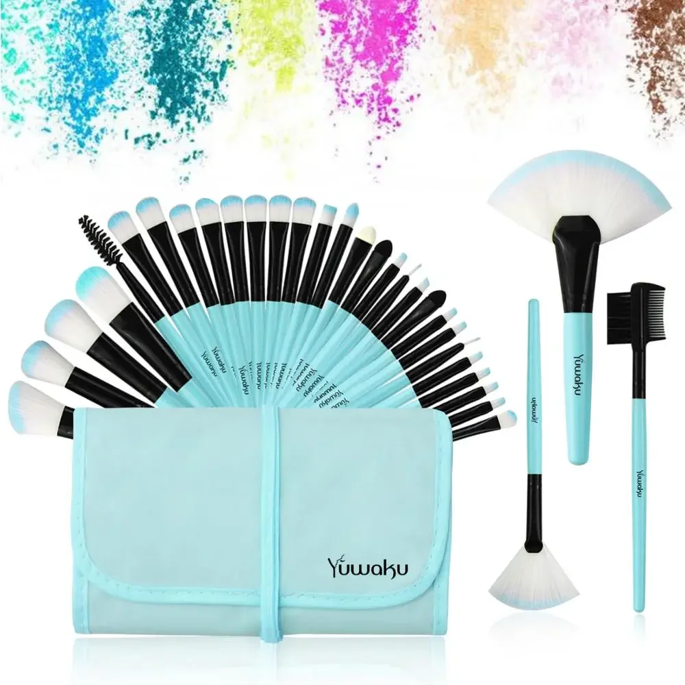 

NEW 32Pcs Set Professional Makeup Brush Foundation Eye Shadows Powder Contour High Light Brushes With Cosmetics Bag Beauty Tools