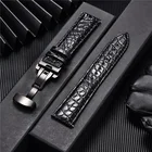 Ремешок кожаный для наручных часов, браслет с крокодиловым узором для Samsung Galaxy Watch 4 40 мм 44 мм Classic 46 мм 42 мм для HUAWEI WATCH GT 2 Pro