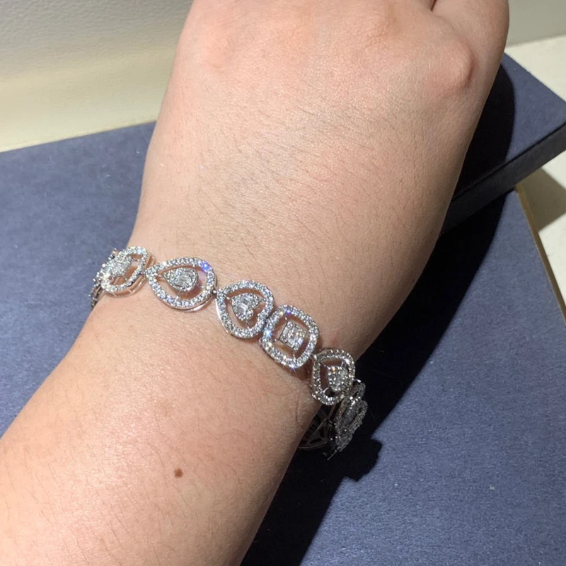Aazuo LuxuryJewelry из настоящего белого золота 18 карат настоящий бриллиант 4 карата
