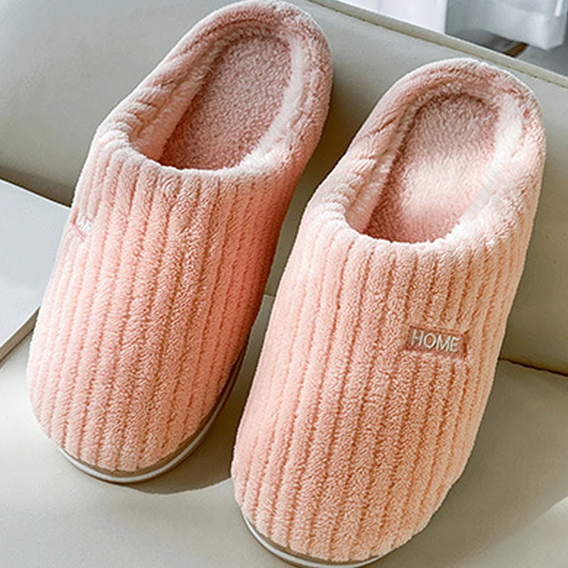 Домашние плюшевые тапочки с буквенным узором для женщин повседневные домашние